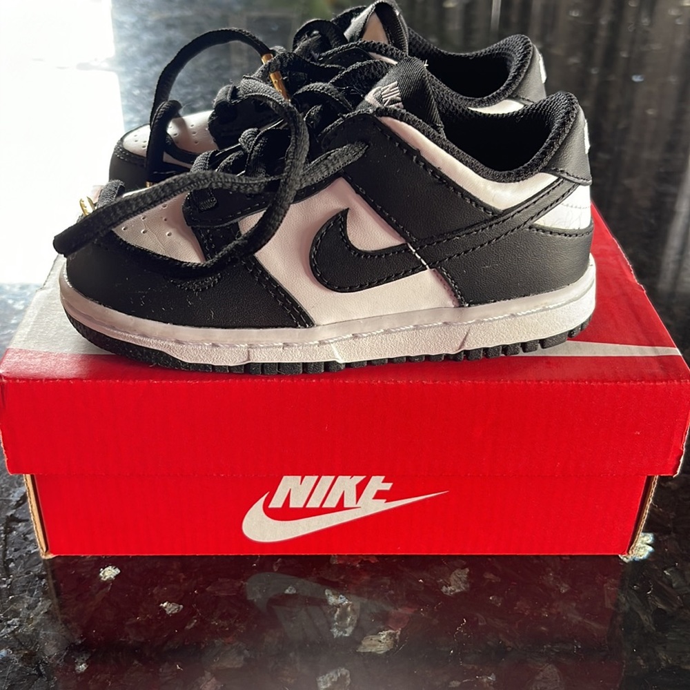 Nike Dunk TD Low “Black & White” Size 8c USED